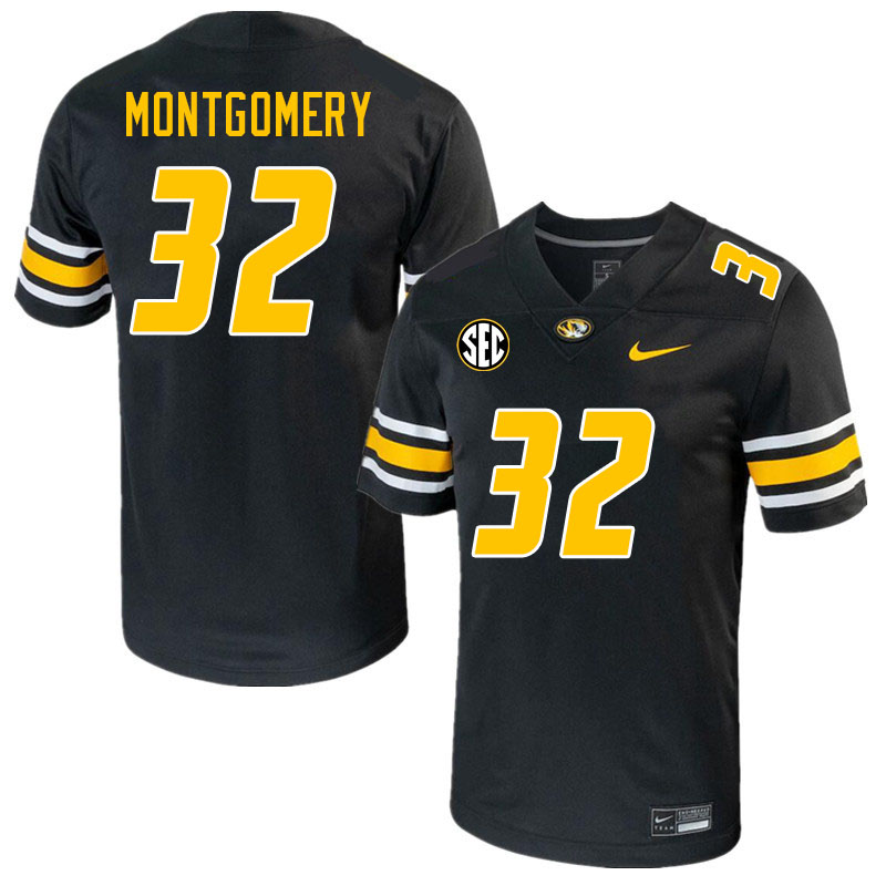 Men-Youth #32 Ky Montgomery Missouri Tigers College 2023 Football Stitched Jerseys Sale-Black